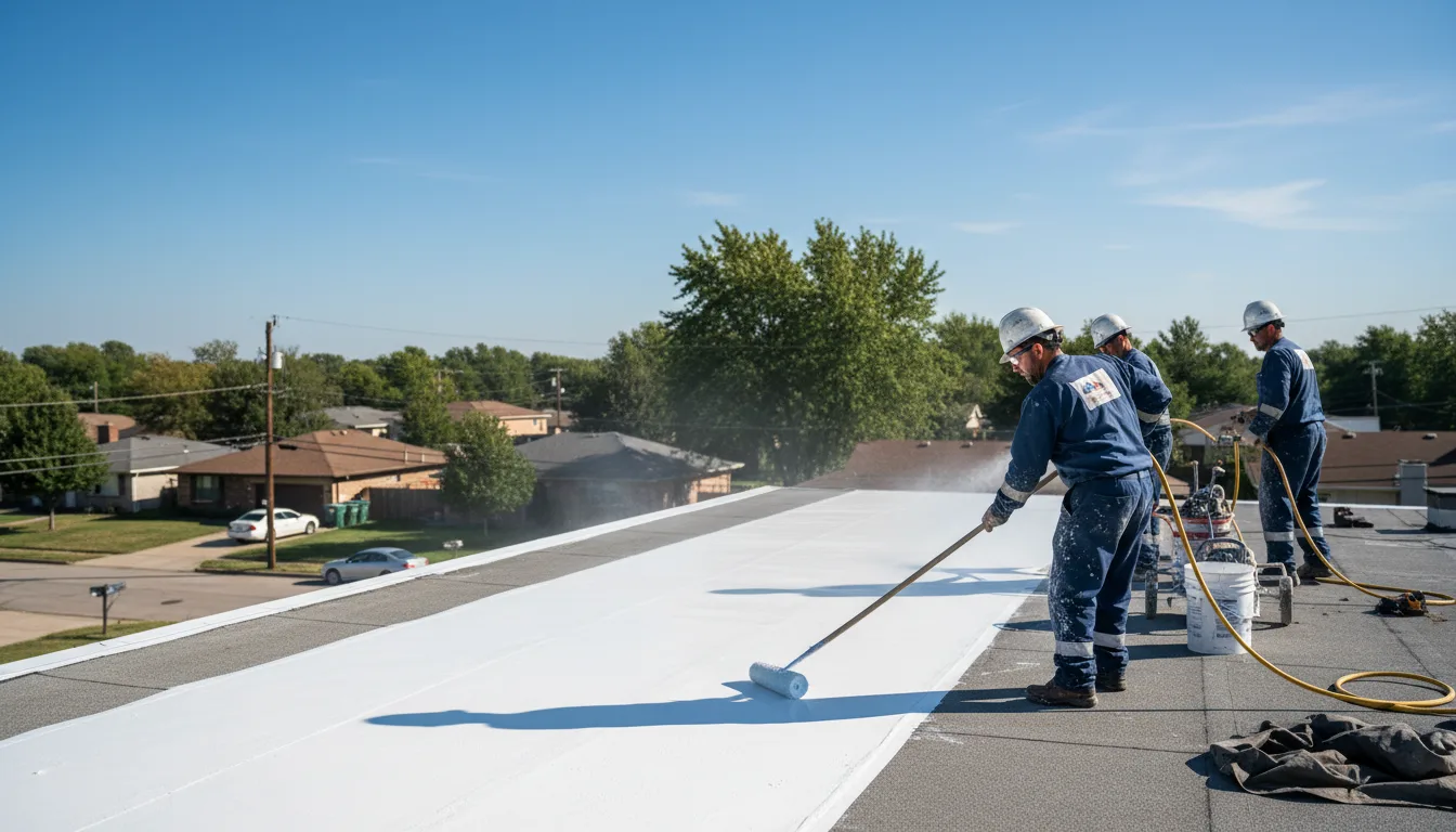 Commercial roof coating in Metamora, IL near me
